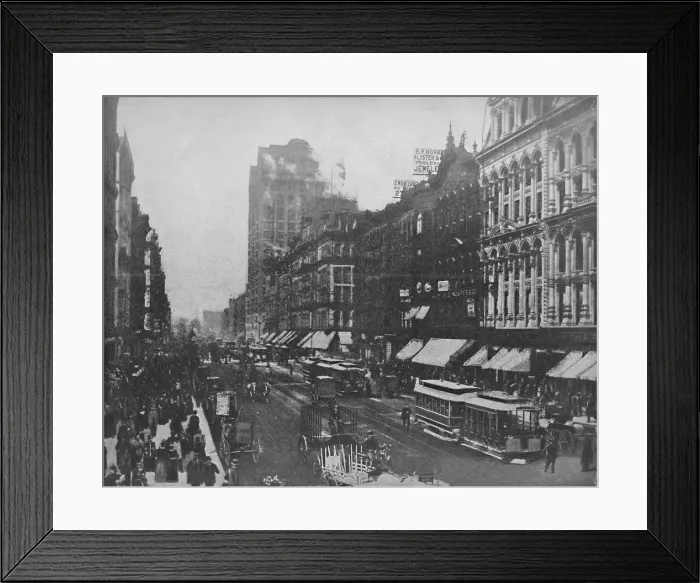 Framed Print : State Street, Chicago, c1897. Creator: Unknown Framed Print : State Street, Chicago, c1897. Creator: Unknown