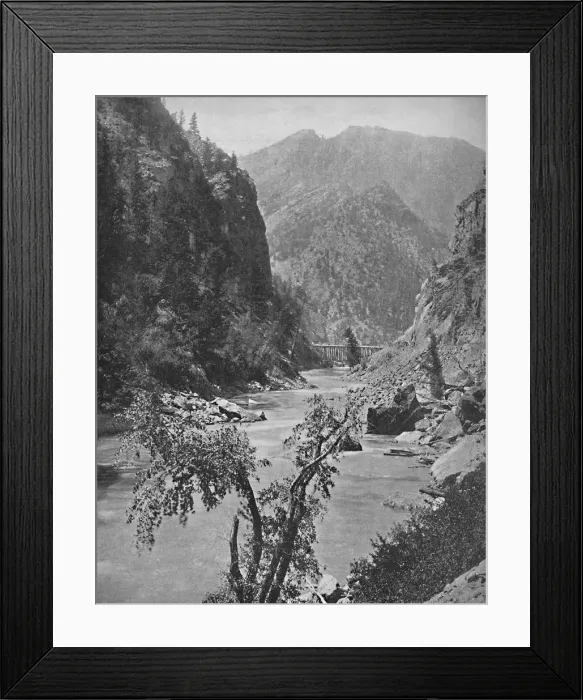 Framed Print : Black Canyon of the Gunnison, Col. c1897. Creator: Unknown Framed Print : Black Canyon of the Gunnison, Col. c1897. Creator: Unknown