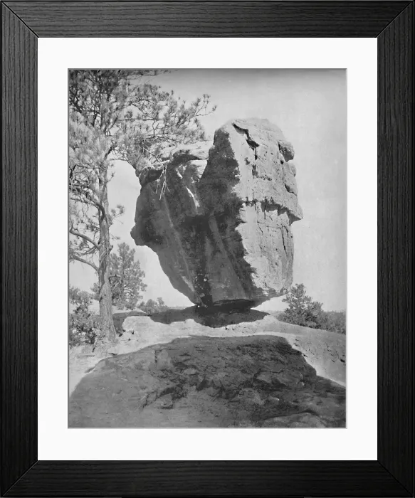 Framed Print : Balanced Rock, Garden of the Gods, Col. c1897. Creator: Unknown Framed Print : Balanced Rock, Garden of the Gods, Col. c1897. Creator: Unknown