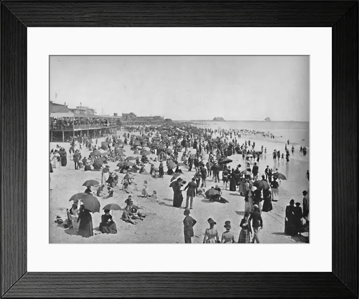 Framed Print : Beach at Atlantic City, New Jersey, c1897. Creator: Unknown Framed Print : Beach at Atlantic City, New Jersey, c1897. Creator: Unknown
