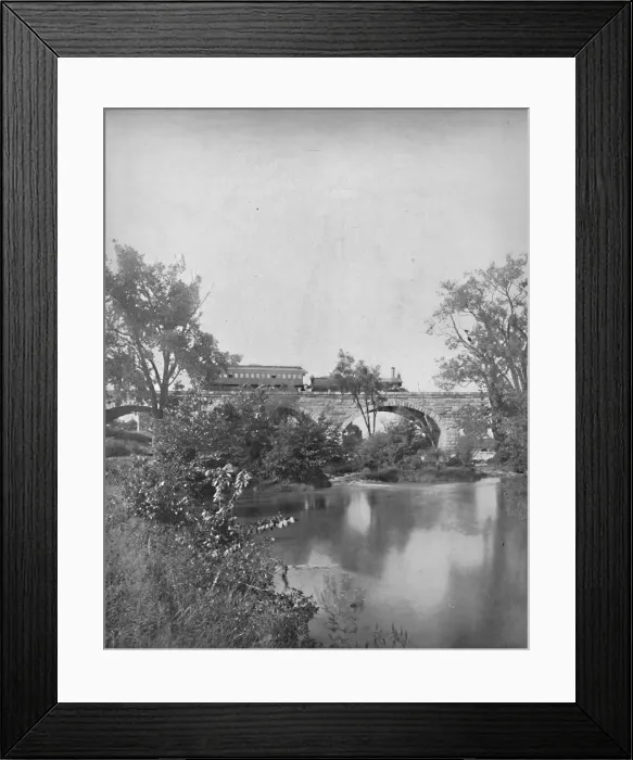 Framed Print : Mill Creek Bridge, Pennsylvania Railroad, c1897. Creator: Unknown Framed Print : Mill Creek Bridge, Pennsylvania Railroad, c1897. Creator: Unknown