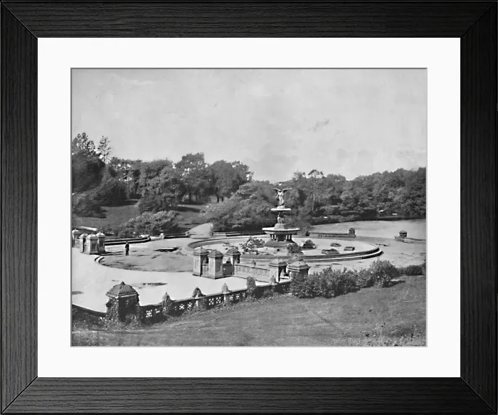 Framed Print : Bethesda Fountain, Central Park, New York, c1897. Creator: Unknown Framed Print : Bethesda Fountain, Central Park, New York, c1897. Creator: Unknown