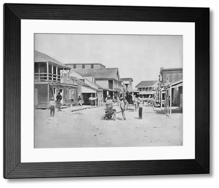 Framed Print : Street in Key West, Florida, c1897. Creator: Unknown Framed Print : Street in Key West, Florida, c1897. Creator: Unknown