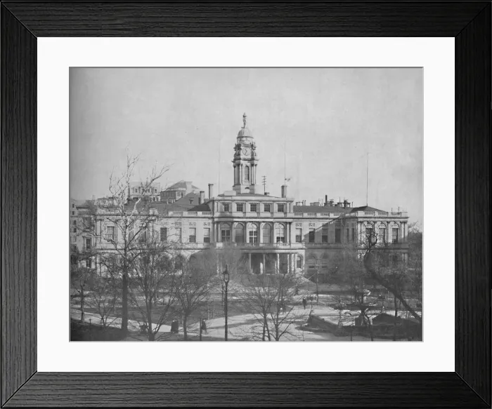Framed Print : City Hall, New York, c1897. Creator: Unknown Framed Print : City Hall, New York, c1897. Creator: Unknown