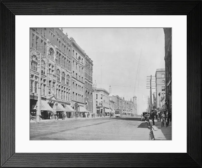 Framed Print : Pacific Avenue, Tacoma, Washington, c1897. Creator: Unknown Framed Print : Pacific Avenue, Tacoma, Washington, c1897. Creator: Unknown