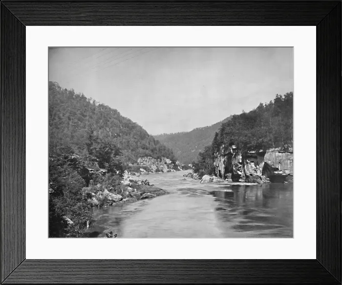 Framed Print : Dragon Gorge, New River, West Virginia, c1897. Creator: Unknown Framed Print : Dragon Gorge, New River, West Virginia, c1897. Creator: Unknown