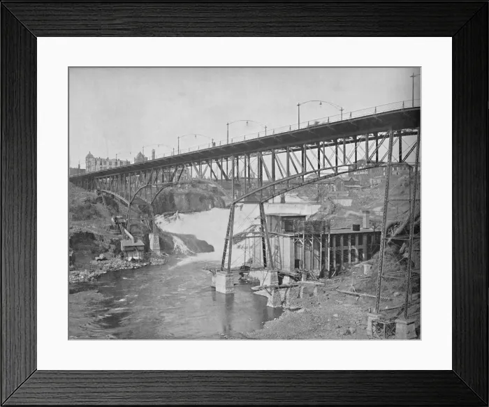 Framed Print : Spokane Falls, Washington, c1897. Creator: Unknown Framed Print : Spokane Falls, Washington, c1897. Creator: Unknown