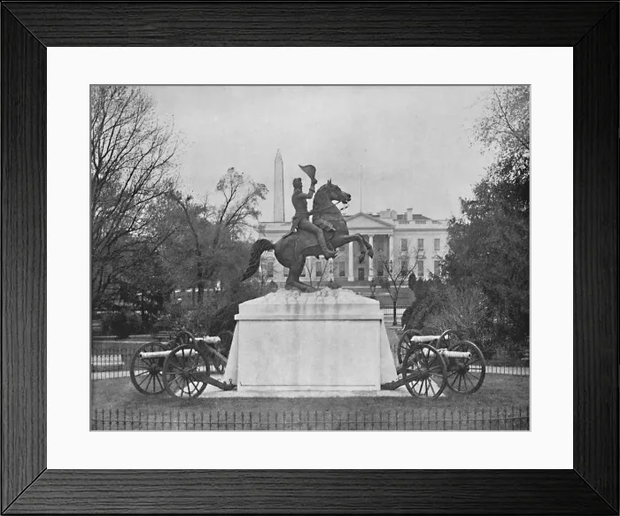 Framed Print : Jackson Statue, Lafayette Square, Washington, D. C. c1897. Creator: Unknown Framed Print : Jackson Statue, Lafayette Square, Washington, D. C. c1897. Creator: Unknown