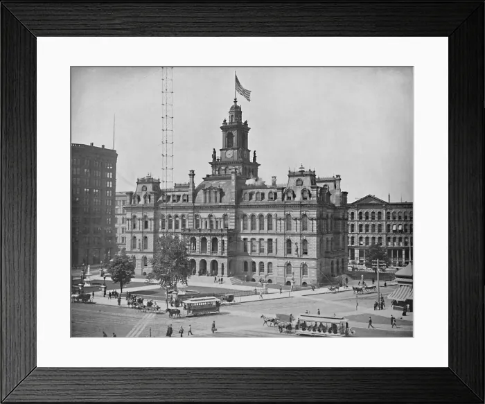 Framed Print : City Hall, Detroit, Michigan, c1897. Creator: Unknown Framed Print : City Hall, Detroit, Michigan, c1897. Creator: Unknown