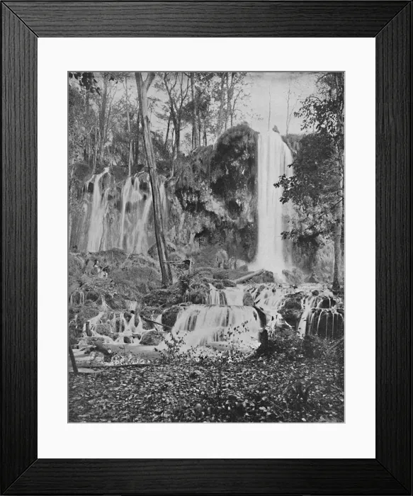Framed Print : Deer Lick Falls, Mineral Springs, Va. c1897. Creator: Unknown Framed Print : Deer Lick Falls, Mineral Springs, Va. c1897. Creator: Unknown
