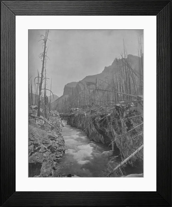 Framed Print : Devils Canyon, Banff, N. W. T. Canada, c1897. Creator: Unknown Framed Print : Devils Canyon, Banff, N. W. T. Canada, c1897. Creator: Unknown