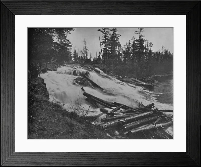 Framed Print : Big Falls, Peshtigo River, Wis. c1897. Creator: Unknown Framed Print : Big Falls, Peshtigo River, Wis. c1897. Creator: Unknown