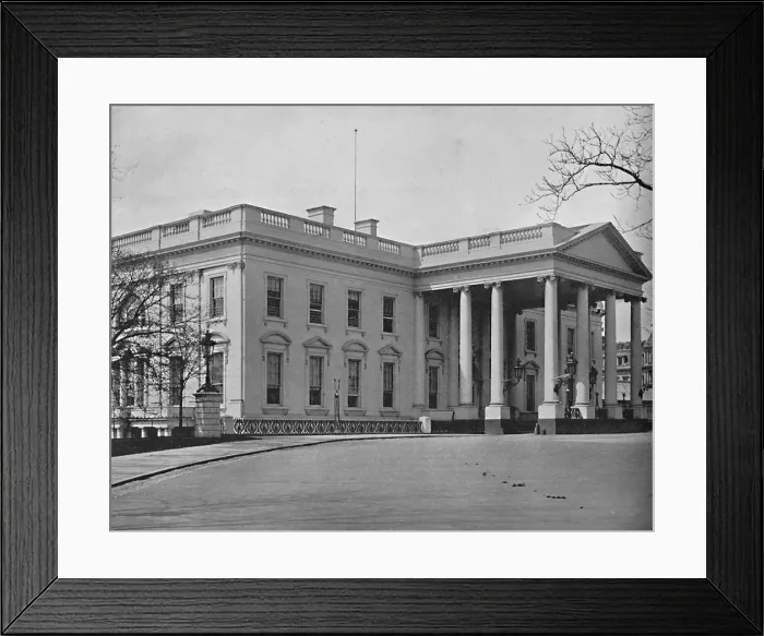 Framed Print : The White House, Washington D. C. c1897. Creator: Unknown Framed Print : The White House, Washington D. C. c1897. Creator: Unknown