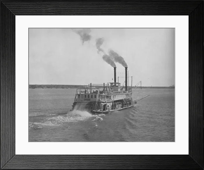 Framed Print : Mississippi River Steamer, c1897. Creator: Unknown Framed Print : Mississippi River Steamer, c1897. Creator: Unknown