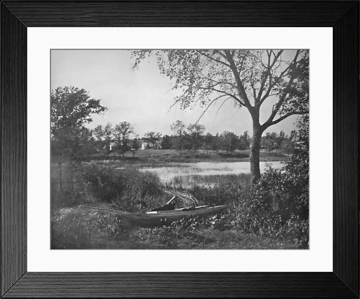Framed Print : A Bay in Lac la Belle, Oconomowoc, c1897. Creator: Unknown Framed Print : A Bay in Lac la Belle, Oconomowoc, c1897. Creator: Unknown