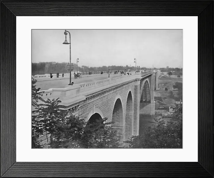 Framed Print : Washington Bridge, Harlem River, New York, c1897. Creator: Unknown