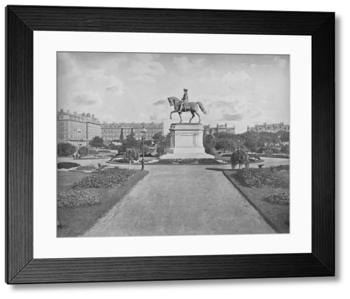 Framed Print : Washington Statue, Public Garden, Boston, c1897. Creator: Unknown Framed Print : Washington Statue, Public Garden, Boston, c1897. Creator: Unknown