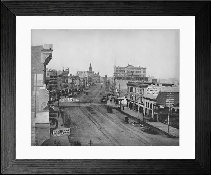 Framed Print : Main Street, Winnipeg, Manitoba, c1897. Creator: Unknown Framed Print : Main Street, Winnipeg, Manitoba, c1897. Creator: Unknown