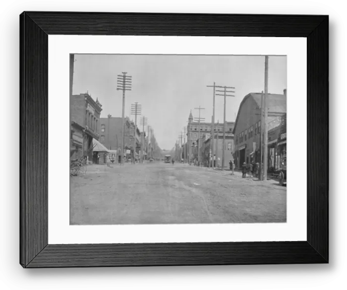 Framed Print : Main Street, Butte City, Montana, c1897. Creator: Unknown Framed Print : Main Street, Butte City, Montana, c1897. Creator: Unknown