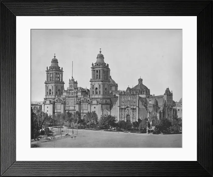 Framed Print : The Cathedral, City of Mexico, c1897. Creator: Unknown Framed Print : The Cathedral, City of Mexico, c1897. Creator: Unknown