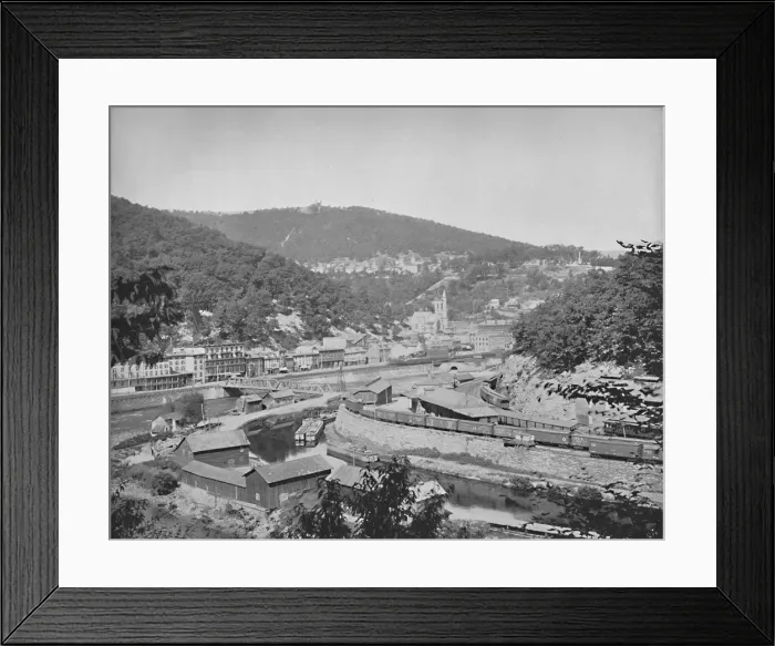 Framed Print : Mauch Chunk, Pennsylvania, showing Mount Pisgah, c1897. Creator: Unknown Framed Print : Mauch Chunk, Pennsylvania, showing Mount Pisgah, c1897. Creator: Unknown