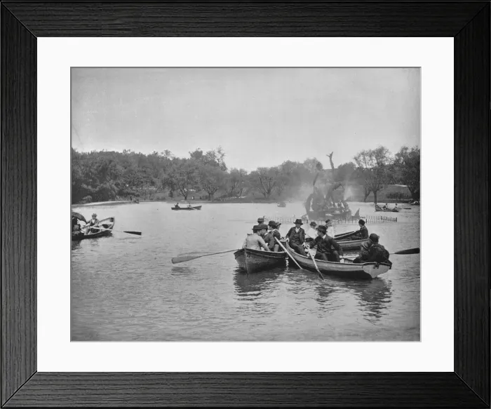 Framed Print : Lake in Wade Park, Cleveland, Ohio, c1897. Creator: Unknown Framed Print : Lake in Wade Park, Cleveland, Ohio, c1897. Creator: Unknown
