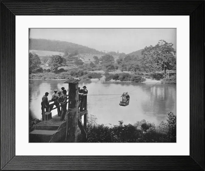 Framed Print : Cable Ferry, near La Colle, Penn, c1897. Creator: Unknown Framed Print : Cable Ferry, near La Colle, Penn, c1897. Creator: Unknown