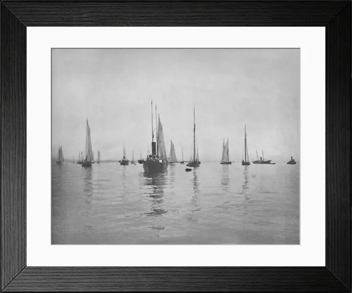 Framed Print : Early Morning on New York Bay, c1897. Creator: Unknown Framed Print : Early Morning on New York Bay, c1897. Creator: Unknown