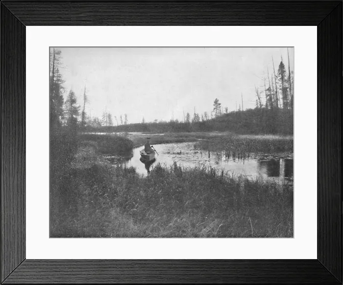 Framed Print : The Inlet, Thunder Lake, Wisconsin, c1897. Creator: Unknown Framed Print : The Inlet, Thunder Lake, Wisconsin, c1897. Creator: Unknown