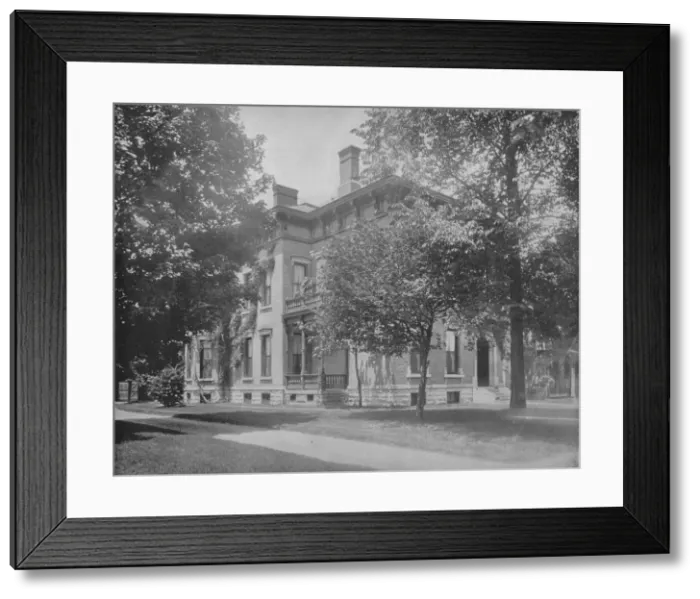 Framed Print : Residence of Ex-President Harrison, Indianapolis, Indiana, c1897. Creator: Unknown Framed Print : Residence of Ex-President Harrison, Indianapolis, Indiana, c1897. Creator: Unknown