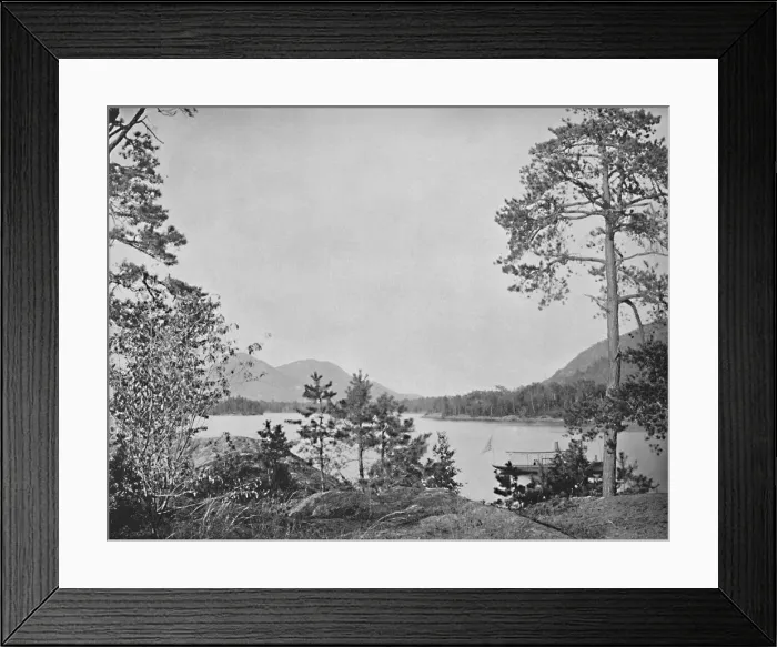Framed Print : Shelving Rock Mountain, Lake George, New York, c1897. Creator: Unknown Framed Print : Shelving Rock Mountain, Lake George, New York, c1897. Creator: Unknown