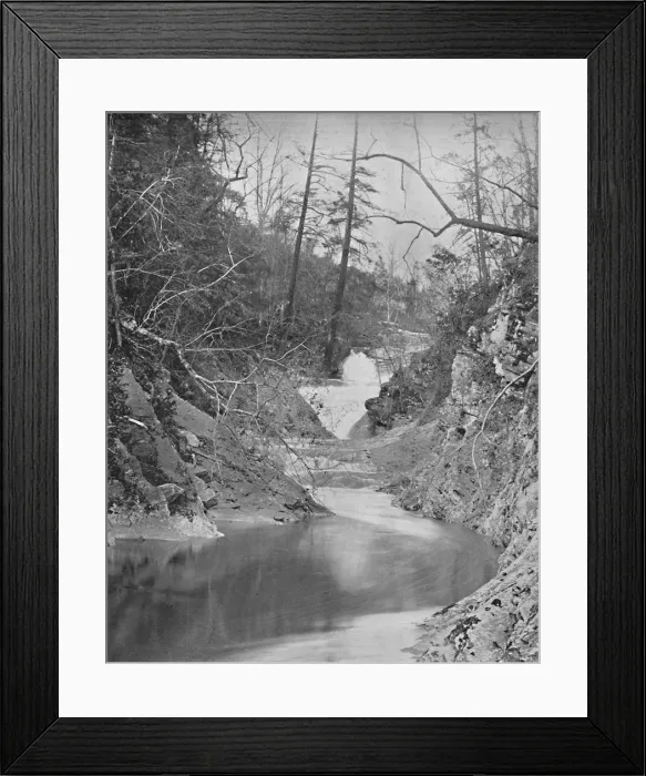Framed Print : Lace Waterfalls and Dragons Pool, Natural Bridge, Virginia, c1897. Creator: Unknown Framed Print : Lace Waterfalls and Dragons Pool, Natural Bridge, Virginia, c1897. Creator: Unknown