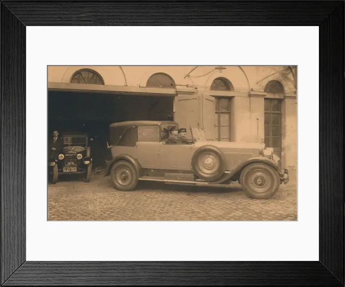 Framed Print : Garage at the Cuban Embassy in Brussels, Belgium, 1927. Creator: Unknown Framed Print : Garage at the Cuban Embassy in Brussels, Belgium, 1927. Creator: Unknown