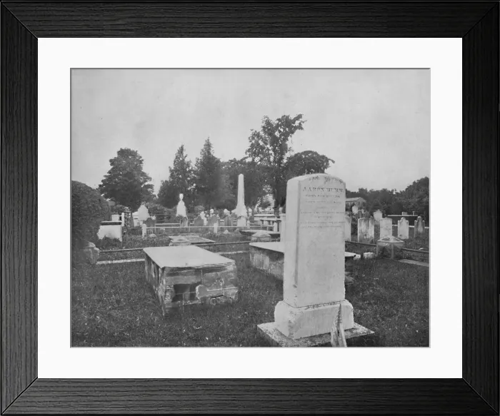 Framed Print : Graves of Jonathan Edwards and Aaron Burr, Princeton, New Jersey, c1897. Creator: Unknown Framed Print : Graves of Jonathan Edwards and Aaron Burr, Princeton, New Jersey, c1897. Creator: Unknown