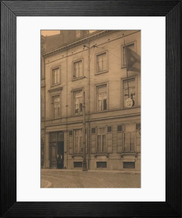 Framed Print : Exterior of the Cuban Embassy in Brussels, Belgium, 1927. Creator: Unknown Framed Print : Exterior of the Cuban Embassy in Brussels, Belgium, 1927. Creator: Unknown