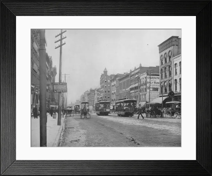 Framed Print : High Street, Columbus. Ohio, c1897. Creator: Unknown Framed Print : High Street, Columbus. Ohio, c1897. Creator: Unknown