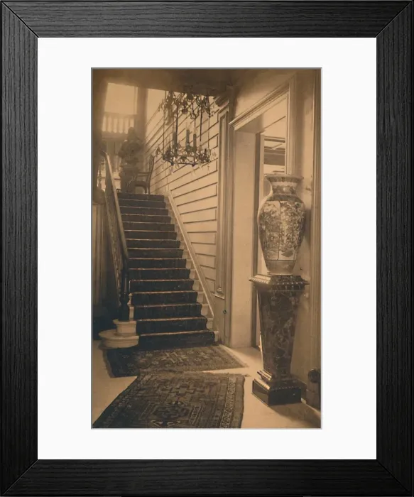 Framed Print : Staircase at the Cuban Embassy in Brussels, Belgium, 1927. Creator: Unknown Framed Print : Staircase at the Cuban Embassy in Brussels, Belgium, 1927. Creator: Unknown