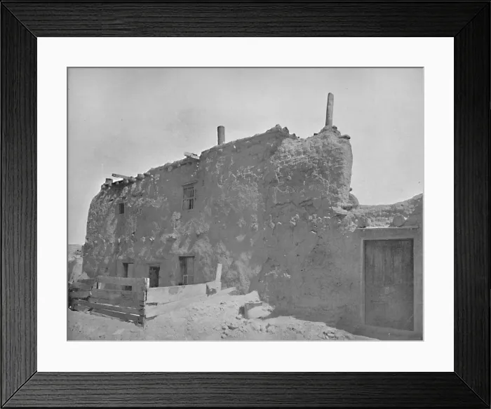 Framed Print : Oldest House in the United States, Santa Fe, New Mexico, c1897. Creator: Unknown Framed Print : Oldest House in the United States, Santa Fe, New Mexico, c1897. Creator: Unknown
