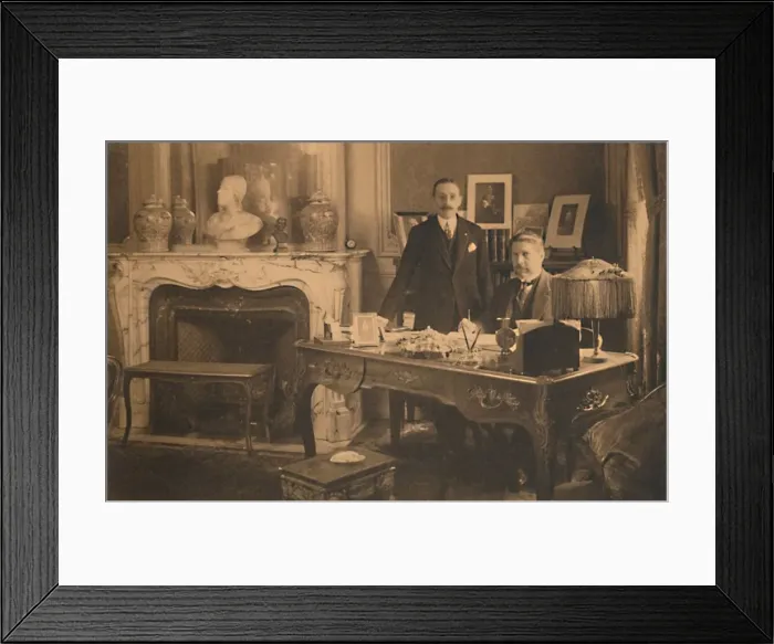 Framed Print : Staff at the Cuban Embassy in Brussels, Belgium, 1927. Creator: Unknown