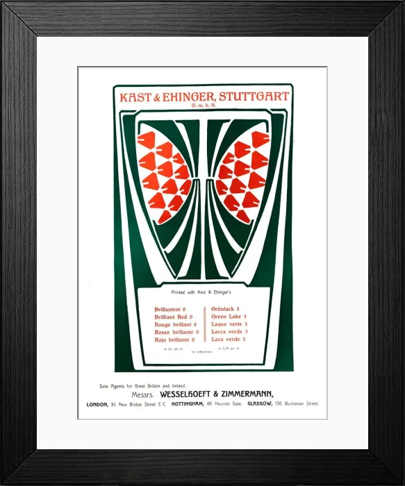 Framed Print : Kast & Ehinger, Stuttgart advertisement, 1909. Creator: Unknown Framed Print : Kast & Ehinger, Stuttgart advertisement, 1909. Creator: Unknown
