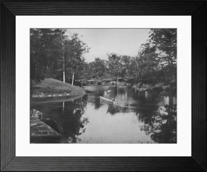 Framed Print : Lakelet in the Grounds of the Soldiers Home, Milwaukee, c1897. Creator: Unknown Framed Print : Lakelet in the Grounds of the Soldiers Home, Milwaukee, c1897. Creator: Unknown