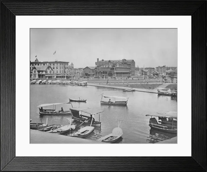 Framed Print : Wesley Lake, Asbury Park, New Jersey, c1897. Creator: Unknown Framed Print : Wesley Lake, Asbury Park, New Jersey, c1897. Creator: Unknown