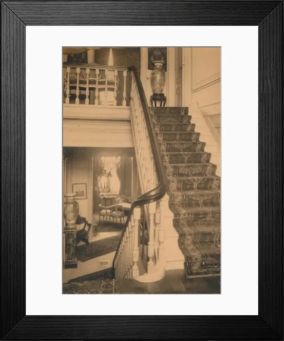 Framed Print : Staircase at the Cuban Embassy in Brussels, Belgium, 1927. Creator: Unknown Framed Print : Staircase at the Cuban Embassy in Brussels, Belgium, 1927. Creator: Unknown