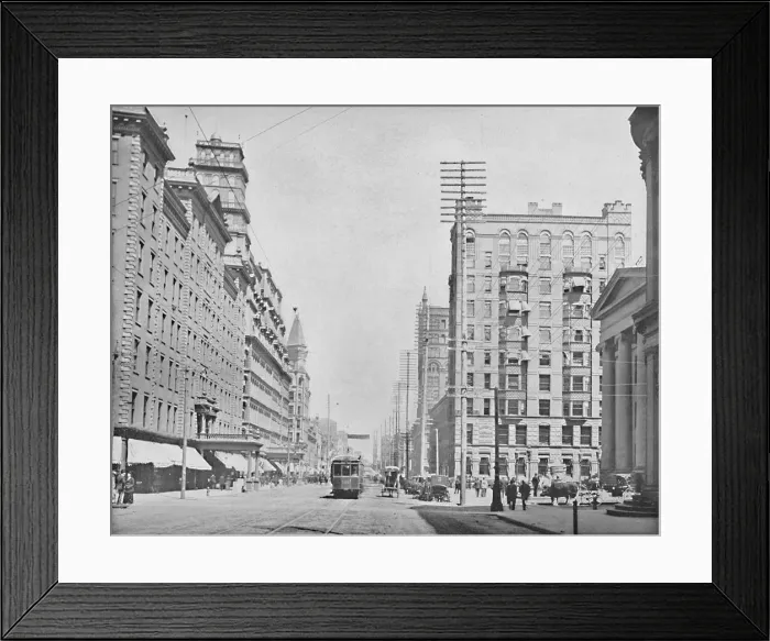Framed Print : Main Street, Rochester, New York, c1897. Creator: Unknown Framed Print : Main Street, Rochester, New York, c1897. Creator: Unknown