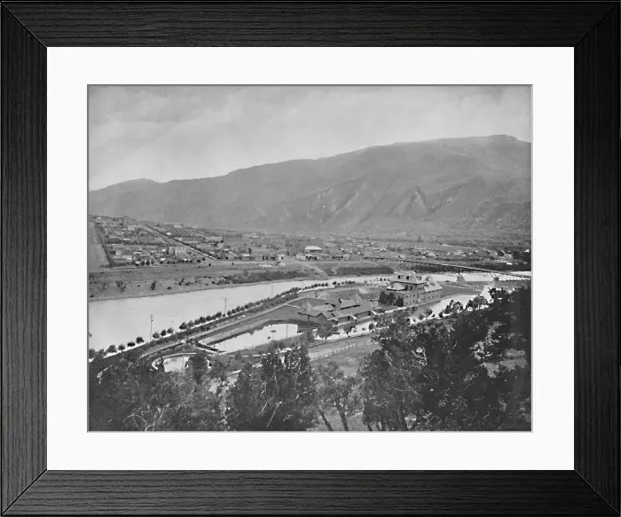 Framed Print : Glenwood Springs and Bath-House, Colorado, c1897. Creator: Unknown