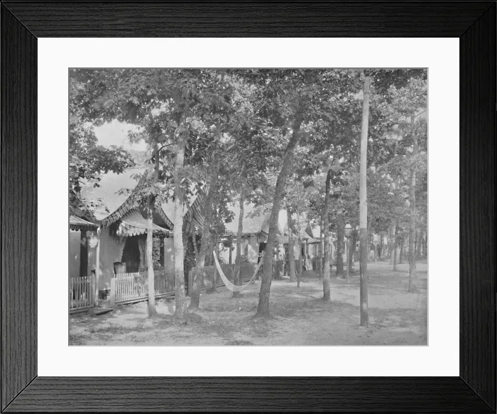 Framed Print : Avenue of Tents, Ocean Grove, New Jersey, c1897. Creator: Unknown Framed Print : Avenue of Tents, Ocean Grove, New Jersey, c1897. Creator: Unknown