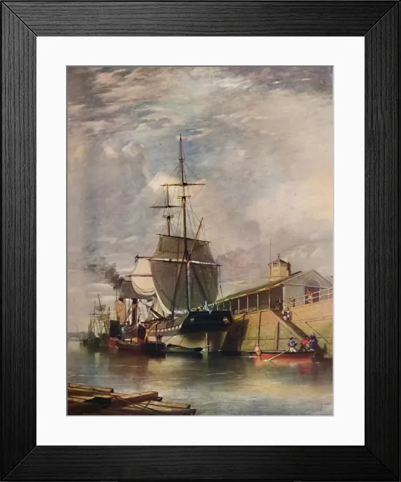 Framed Print : Belfast Harbour - Ferry Steps, 1851, (1909). Creator: James Glen Wilson Framed Print : Belfast Harbour - Ferry Steps, 1851, (1909). Creator: James Glen Wilson