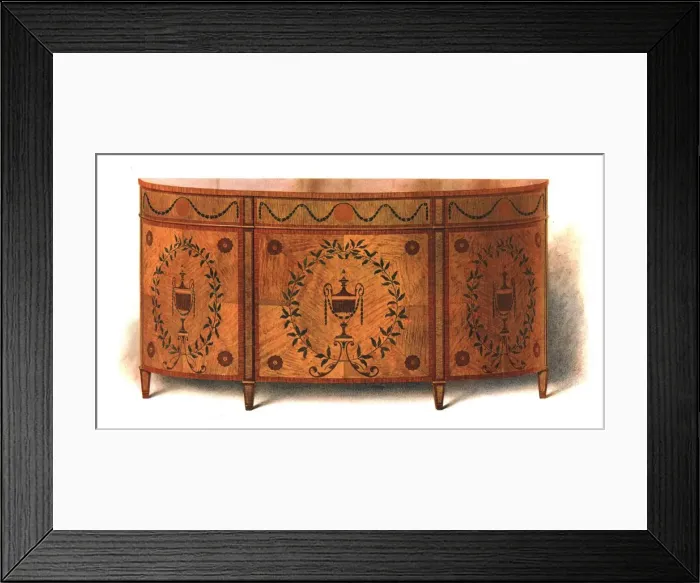 Framed Print : Satin-wood Commode, 1908. Creator: Shirley Slocombe Framed Print : Satin-wood Commode, 1908. Creator: Shirley Slocombe