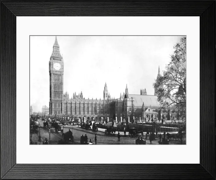 Framed Print : The Talking Shop at Westminster, 1909. Creator: Francis Frith & Co Framed Print : The Talking Shop at Westminster, 1909. Creator: Francis Frith & Co