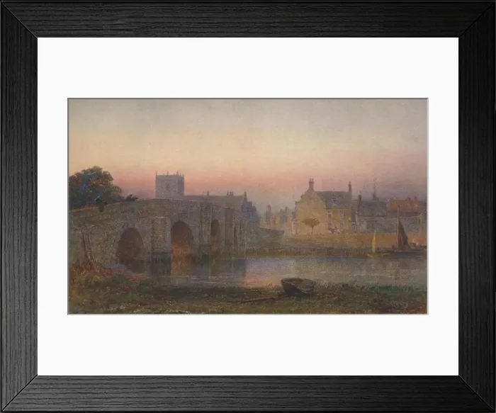 Framed Print : Wareham Bridge, c1863, (1906). Creator: George Henry Hine Framed Print : Wareham Bridge, c1863, (1906). Creator: George Henry Hine